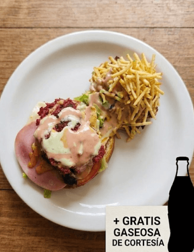 HAMBURGUESA ESPECIAL + GASEOSA
